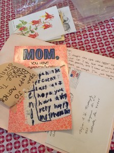 A small sampling of the notes, cards, letters saved. 